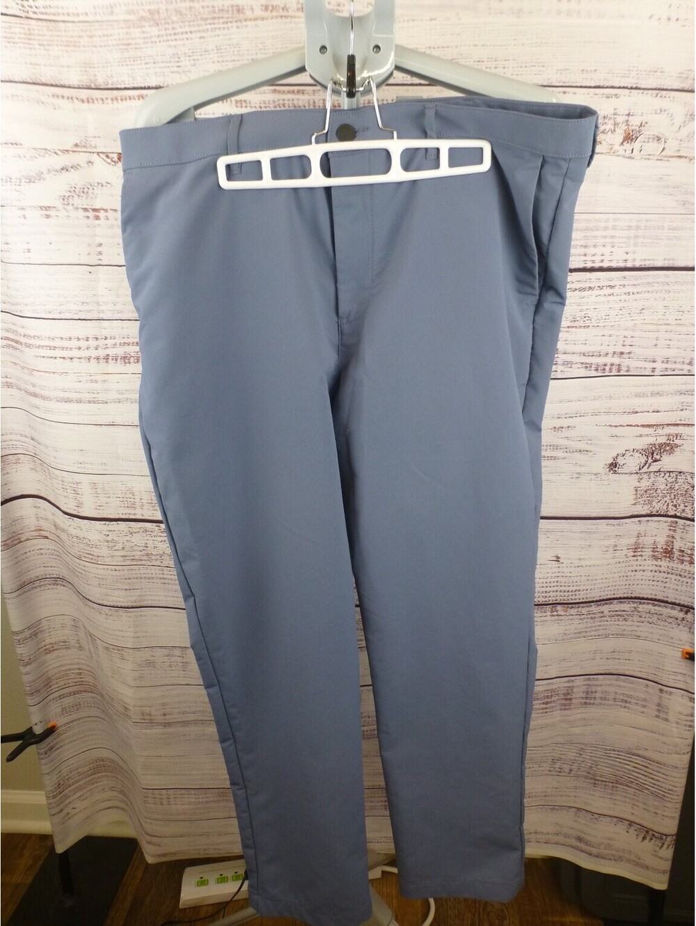 Banana Republic Mens 38x29 Performance Travel Pants Slate Blue Flat Front K5